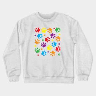 Colorful paw print Crewneck Sweatshirt